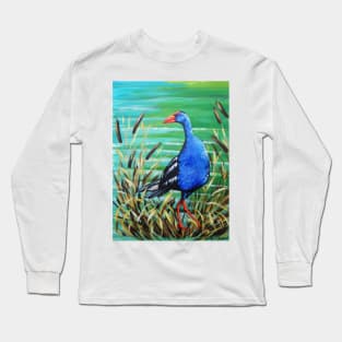 Pukeko Bird by Ira Long Sleeve T-Shirt